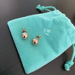 Brilliant Earth rose gold ball studs (8mm)